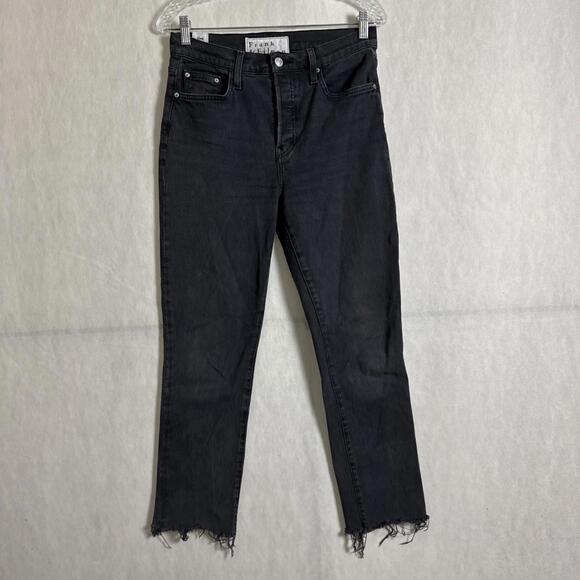 Frank & Eileen Women's Size 28 Black Stretch Denim High Rise Ankle Cork Jeans - Picture 1 of 11